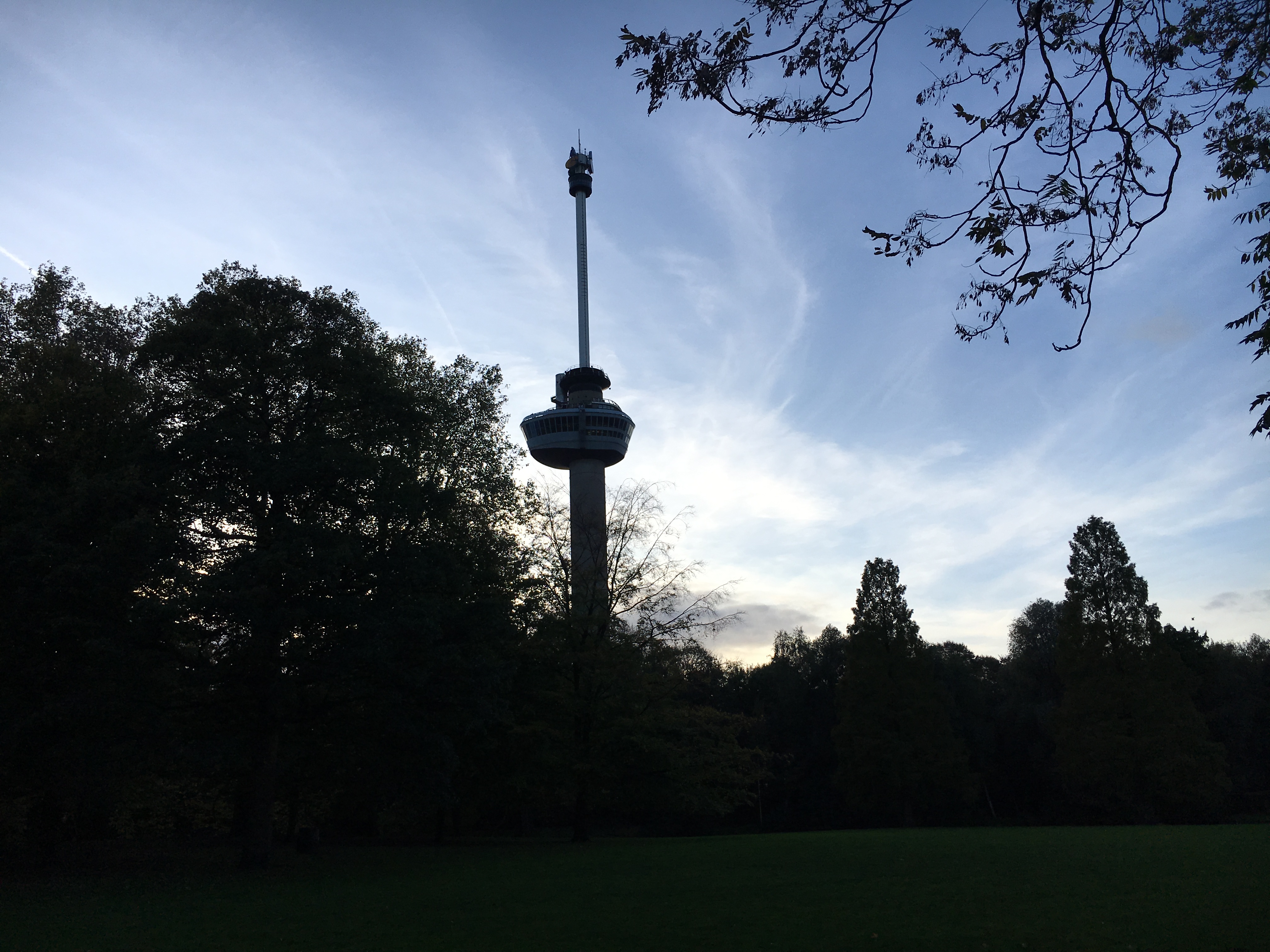 Euromast Rotterdam by clear sky