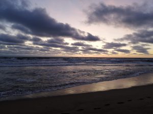 Sunset by the beach in Klaipeda