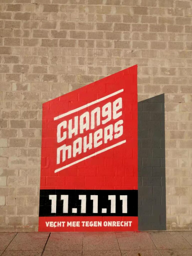 Changemakers Logo Mural Kortrijk