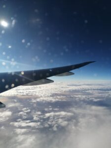 Aircraft Wing view from the airplane
